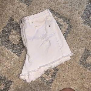 American eagle super stretch white high waisted short